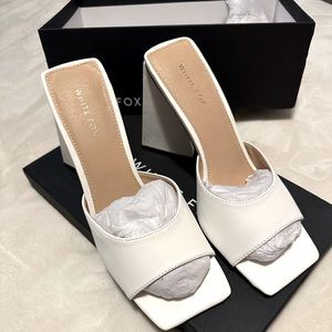 White Fox Boutique Mules (White)